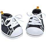 Build a Bear Workshop Black Canvas High-Tops Teddy Bear Shoes