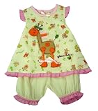Hooligans Kids Baby Girl Giraffe Applique Bloomer Set size 3-6 months
