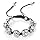 Minerva Collection Clear Crystal Bead Shamballa Fashion Bracelet