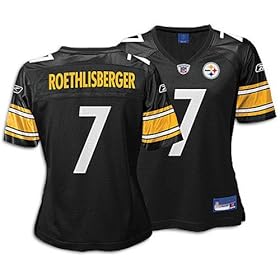 Ben Roethlisberger Black Reebok Replica Pittsburgh Steelers Women's Jersey