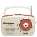 Studebaker Cream/Red AM/FM Radio with TV Audio and Weather - SB2603