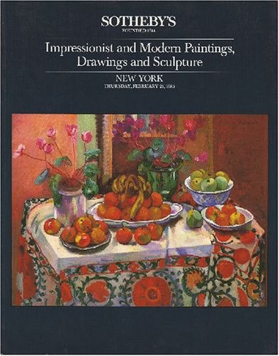 Impressionist and Modern Paintings, Drawings and Sculpture [Sotheby's, New York (5291) / 21 Feb 1985]