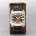 Fossil Casual Cuff Leather Watch Brown with Silver-Tone