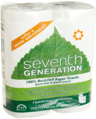 Seventh Generation Recycled Paper Towels, Big Roll, 6 rolls 6 ea