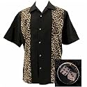 Retro Bowling Shirt -- Leopard w/Dice Buttons
