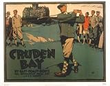 Cruden Bay Man Swinging, Art Poster by British Rail