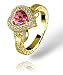 Signature Heart Stone Diamond Pave Ring