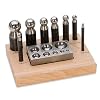 Eurotool Metalwork Essential Dapping Set Bench Block With 8 Punches