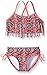 Kanu Surf Girls' Big Hannah Fringe Bikini Swimsuit, Pink, 10