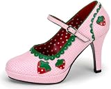 Funtasma by Pleaser Women's Contessa-58 Platform Mary Jane,Baby Pink PU,8 M US
