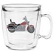 Red Motorcycle 12 oz Insulated Coffee Mug, Clear