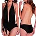 LOCOMO Sexy Halter Neck One Piece Monokini Swimwear Bathing Bath Suit BN202 BK One Size Black