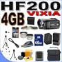 Canon VIXIA HF200 HD Flash Memory Camcorder w/15x Optical Zoom BigVALUEInc Accessory Saver 4GB BP819 Battery/Charger/Filter Bundle