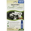 Sentry 4 Count Natural Defense Flea and Tick Squeeze-On for Dogs Under 15-Pound