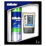 Gillette Fusion Series Sensitive Skin Shaving Gel Plus Aftershave Gift Set
