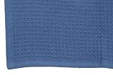 Dunroven House K330-PB Solid Waffle Weave Tea Towel in Provencal Blue- Pack of 6