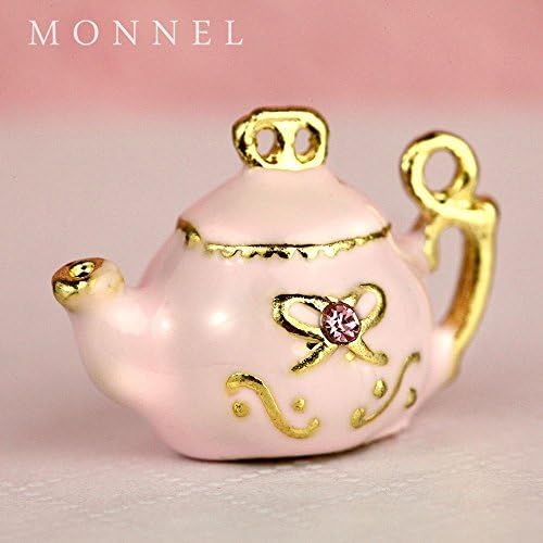 H242 2014 New Arrival 3pcs Pink Teapot DIY Charms Pendants Charm Pendant Party Gifts
