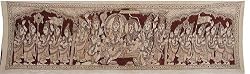 Wall Painting Kalamkari Art Pen Drawings on Cloth 81 x 23 inches