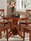 Pedestal Dining Table - Oak - HomeStyles 5179 (Cottage Oak) (30 H x 42 W x 42 D)