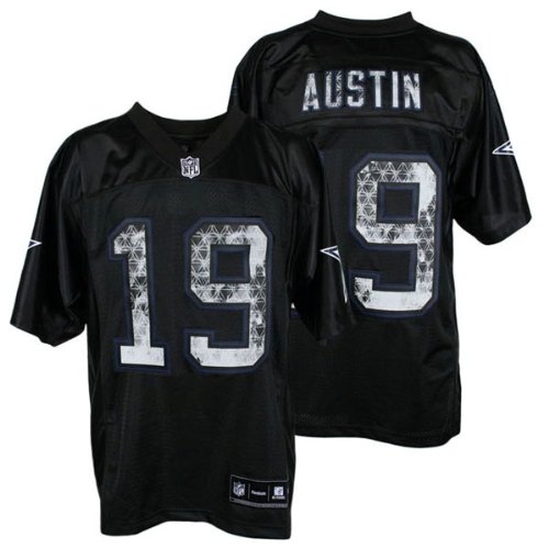 Women's Miles Austin #19 Dallas Cowboys NFL Premier Football Jersey by Reebok (Black-Navy)(Size=X-LARGE)