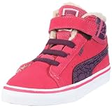 Puma Puma Mid Vulc A G WTR V K 352573, Unisex - Kinder, Sneaker, Rot (raspberry-shadow purple 01), EU 25 (UK 8) (US 9)