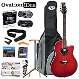 Ovation iDea Celebrity Acoustic-Electric Guitar with MP3 Recorder and Player - New Balladeer Model 1861ax (Cherry Cherry Burst Finish) The guitar that teaches! - Includes: Planet Waves 16 Pick Sampler Pack (#PW-SAMPLER), D\'Addario EJ16, Fender String Winder, Fender Steel Slide, NS Capo Lite, Ultra Stand, Planet Waves Strap &amp; TKL Gig Bag. *** LIMITED SUPPLY AVAILABLE**