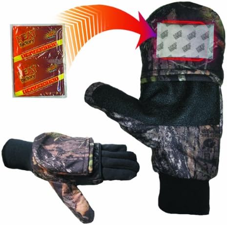 Heat Factory Pop-Top Mittens with Glove Liner for use with Heat Factory Hand Warmers