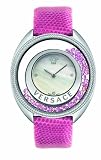 Versace Women's 86Q951MD497 S111 Destiny Spirit Floating Micro Spheres Pink Leather Watch