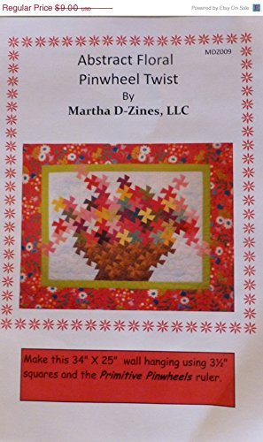 ABSTRACT FLORAL PINWHEEL TWIST~MDZ009~Quilting Sewing Pattern Twister~ PT102