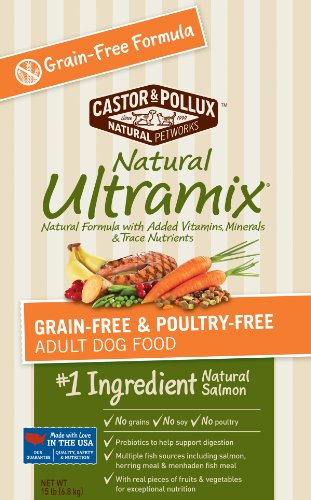 Dry Dog Food With Seafood Recipe:Ultramix Grain Free/Poultry Free Adult Dry  Dog Salmon, 15 Pounds