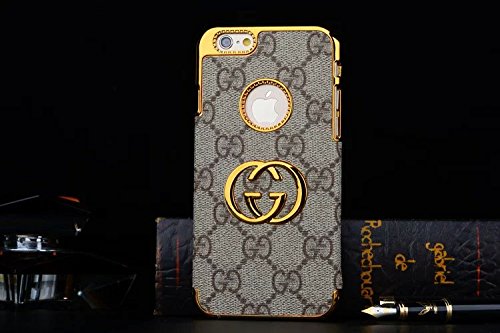 iPhone 6 4.7 inch Case, Bonus® Luxury Bling Golden Frame Hard PC Snap On Back Case Cover for iPhone 6 4.7 inch - Pattern 1