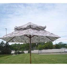2 Tier Patio Shade Umbrella 8 Feet
