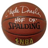 Clyde Drexler Autographed Indoor/Outdoor Basketball with HOF '04 Inscription