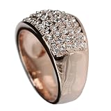 Fashion Plaza 18k Gold Plated Use Swarovski Multi-Crystal Wedding Engagement Ring R304