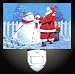 Santa Claus Making Snowman Decorative Night Light