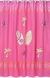 Tropical Hawaiian Kids Bathroom Fabric Bath Surfboard Shower Curtain