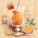 Eurographics K-SSV1029 Sonia Svenson, Tequilla Sunrise 20 x 20 cm, Keilrahmenbild (keine Einrahmung nötig) - cocktails