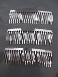 3 Comb03 Metal Silver Hair Comb Wedding/veil/bridal/crafts 4.5in