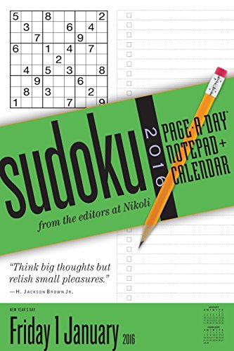 Sudoku Page-A-Day Notepad + Calendar 2016