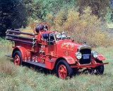 1922 Red Seagraves Fire Engine Truck 16x20 Art Print