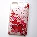 Apple iPod Touch 2nd & 3rd Generation Hard Case BACK-Style Cover (Back Plate only) Transparent "Red Hearts" Design