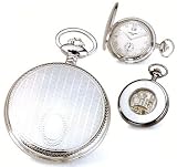 Pocket Watch 17 jewels - Charles Hubert Chrome Finish Open Back Pocket Watch - B000AYIF9O