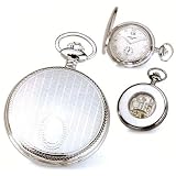 Pocket Watch - Charles Hubert Chrome Finish Open Back Pocket Watch by Goldfinger