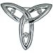 Clear Austrian Crystal Celtic Triqueta Pin Brooch