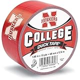 Duck Brand 240869 University of Nebraska College Logo Duct Tape, 1.88-Inch by 10 Yards, Single Roll