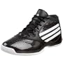 adidas Men's Attack Feather Basketball Shoe,Black/White/Silver,10 M