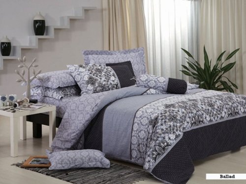 DreamHome - Ballad, Cotton Duvet Cover 4 Piece Mini-Set, Queen