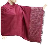 Self Flower Design Cotton Stole For Women Indian Neck Wear (Free Shipping) stle0025r