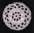 Pale Pink Cartwheel Crocheted Hair Bun Cover- MEDIUM