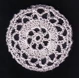 Pale Pink Cartwheel Crocheted Hair Bun Cover- MEDIUM